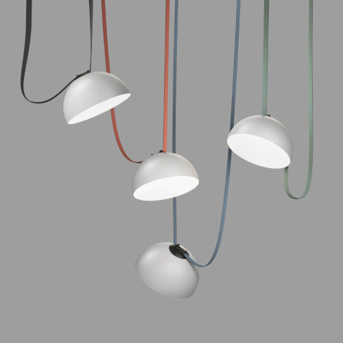 DK5562-WH+BK Cветильник для трека-ремня Belty, серия Flow со светодиодом, D300*H171мм, 48V DC, 28W, RA90, 120°, 4000K, IP20, белый с черным, алюминий. Фото 3