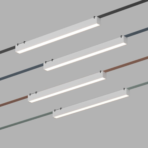 DK5676-WH Cветильник для трека-ремня Belty Smart, серия Linear, со светодиодом, L642*W40*H45мм, 48V DC, 24W, RA90, 120°, 2700-6000K, IP20, белый, алюминий. Фото 2