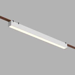 Cветильник для трека-ремня Belty Smart, серия Linear, со светодиодом, L642*W40*H45мм, 48V DC, 24W, RA90, 120°, 2700-6000K, IP20, белый, алюминий, Denkirs DK5676-WH