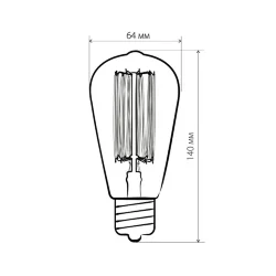 Ретро лампа Эдисона ST64 60W E27 ST64 60W (034964)