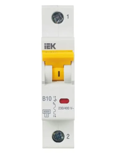 Выключатель автоматический модульный 1п B 10А 6кА ВА47-60M KARAT IEK MVA31-1-010-B - фото 2