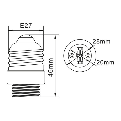 LH27-G9S Переходник с цоколя Е27 на G9, Материал корпуса керамика - фото 4