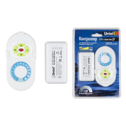 ULC-R22-DIM White Контроллер для управления яркостью одноцветных светодиодных источников света с пультом с ДУ, Цвет пульта белый, Упаковка блистер.