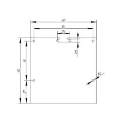 Заглушка металл 6060 сталь 1 мм
