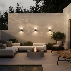 Настенный светильник Блок / Block 3000K 5Вт IP 65 (Черный) O507WL-L5B3K