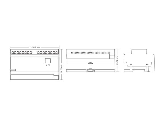 Декодер DALI фазовый четырехканальный диммер 220В,, DALI-DT6-AC-DIM4-DIN. Фото 2