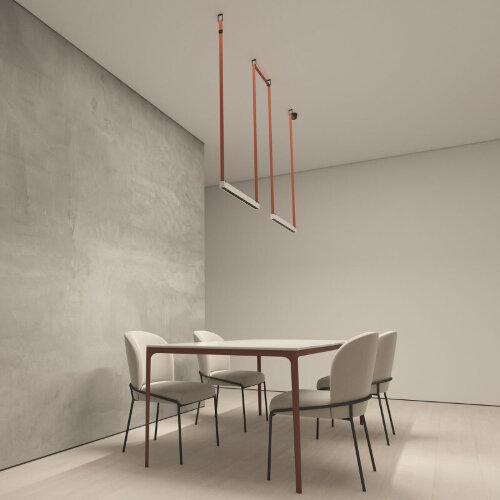 DK5573-WB Cветильник для трека-ремня Belty, серия Grill, со светодиодом, L642*W40*H45мм, 48V DC, 24W, RA90, 24°, 3000K, IP20, белый с черным, алюминий. Фото 4