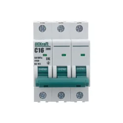 Выключатель автоматический модульный 3п C 16А 6кА ВА-103 DEKraft 12305DEK