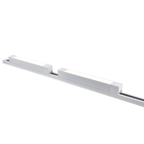 ULB-Q293 12W-4200К-A WHITE SET21 Светильник-прожектор светодиодный трековый линейный, в составе набора из 2 штук на шинопроводе 1 м, 900 Лм, Белый свет 4200К, Корпус белый - фото 2