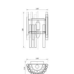 Настенный светильник (бра) Coliseo E14х1 60Вт (Латунь)