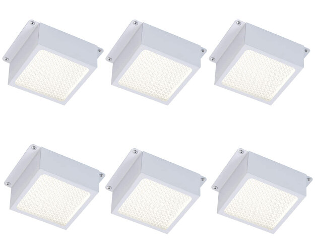 Универсальный офисный светодиодный светильник Грильято комплект 6 шт 48 Вт IP44 100x100x40 мм 4000K Призма - фото 3
