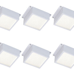 Универсальный офисный светодиодный светильник Грильято комплект 6 шт 48 Вт IP44 100x100x40 мм 4000K Призма