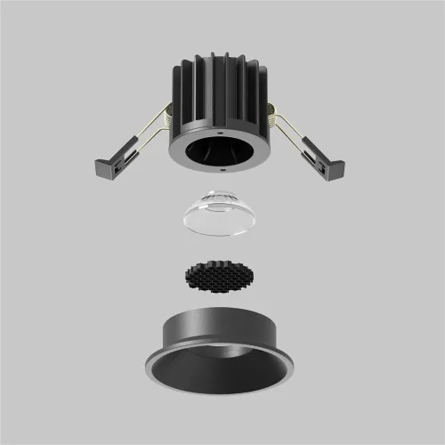 Встраиваемый светильник Раунд / Round 7 Вт 3000 К 50° (Черный) DL058-7W3K-B - фото 15