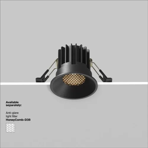 Встраиваемый светильник Раунд / Round 7 Вт 3000 К 50° (Черный) DL058-7W3K-B - фото 3