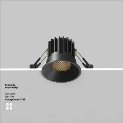 Встраиваемый светильник Раунд / Round 7 Вт 3000 К 50° (Черный) DL058-7W3K-B