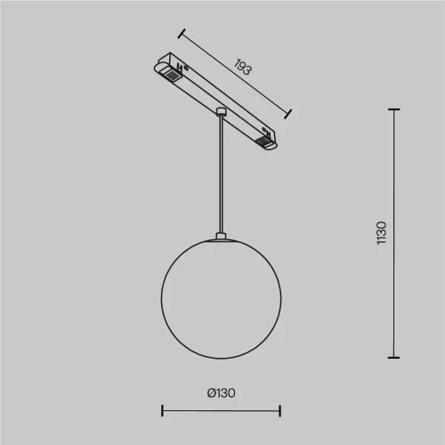 Трековый подвесной светильник Luna Exility 3000K 5Вт 360° (Черный) - фото 2