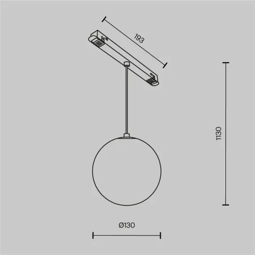 Трековый подвесной светильник Luna Exility 3000K 5Вт 360° (Черный) - фото 2