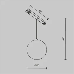 Трековый подвесной светильник Луна / Luna Exility 3000K 5Вт 360° (Черный) TR039-2-5W3K