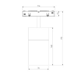 Slim Magnetic Трековый светильник для радиусного шинопровода 20W 4200K Comfi чёрный Ø 1200мм 85190/01 (066518)