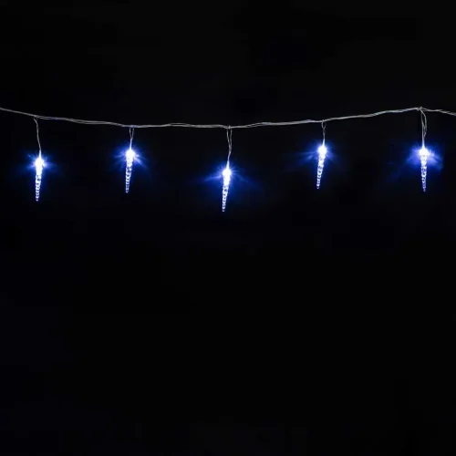 Гирлянда Сосульки 4м Белые 12см 24В, 16LED, Провод Прозрачный ПВХ, IP54. Фото 1.