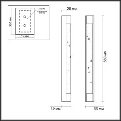 Настенный светильник «ODEON LIGHT» 6680/12WL, серия: MIRADA (крепление на планке)
