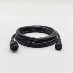 Соединитель 3м для Бахромы, Занавесов и Нитей 220В, Провод Черный Каучук, IP65
