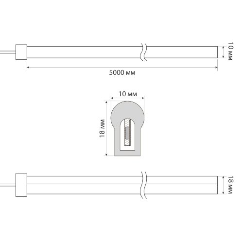 ULS-N22 5M-RGB-1.5M IP67 RRP50C01 Комплект светодиодной ленты 5 м, IP67, RGB, Cетевой шнур 1.5 м с контроллером, TM Uniel - фото 12