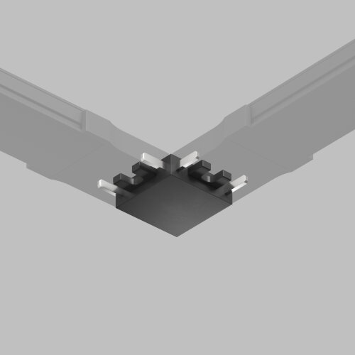 TR5211-BK Угловой соединитель 90° потолок-потолок, для трека Air, серия Base, черный, пластик. Фото 2