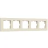 Рамка из поликарбоната на 5 постов Slab айвори софт W0052962 - фото
