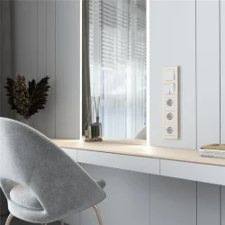 Рамка из поликарбоната на 5 постов Slab айвори софт W0052962