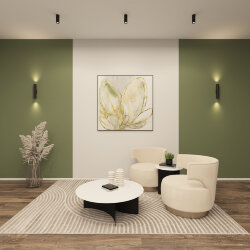 Настенный светильник, IP20, до 15 Вт, LED, 2xGU10, черный, алюминий, Denkirs DK5022-BK