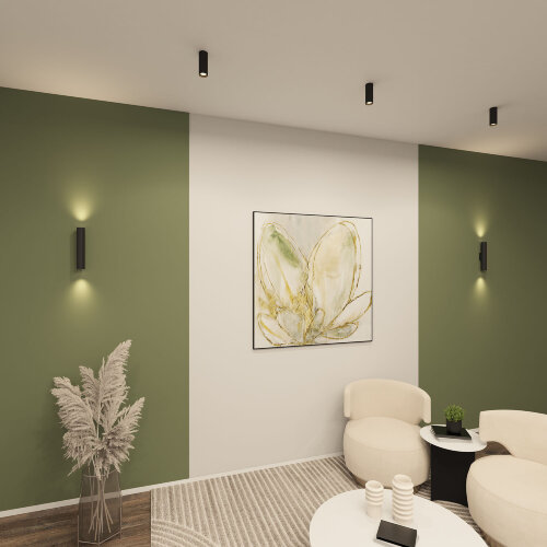 DK5022-BK Настенный светильник, IP20, до 15 Вт, LED, 2xGU10, черный, алюминий. Фото 5