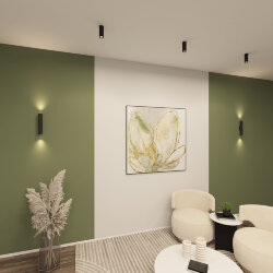 Настенный светильник, IP20, до 15 Вт, LED, 2xGU10, черный, алюминий, Denkirs DK5022-BK