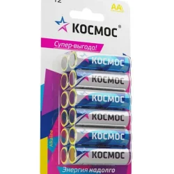 Элемент питания алкалиновый AA/LR6 BP-12 (блист.12шт) КОСМОС KOCLR6BL12
