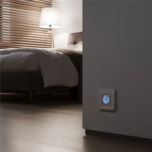 Розетка с подсветкой (айвори матовый) W1171462 - фото 3