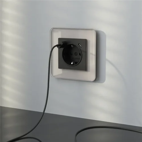 Рамка из стекла на 1 пост Elite дымчатый W0012417 - фото 4