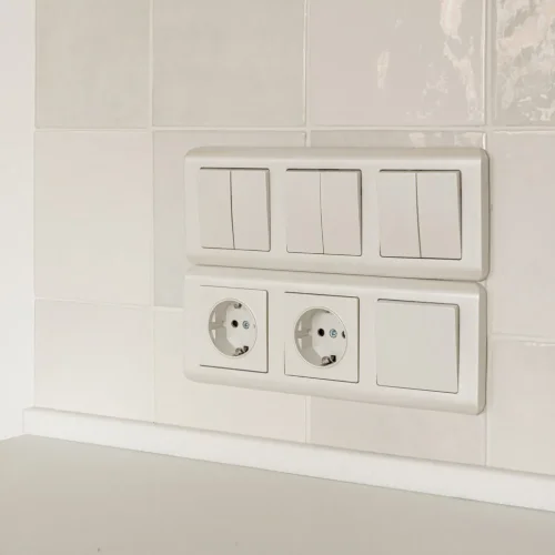 Выключатель двухклавишный (перламутровый рифленый) W1120013 - фото 2