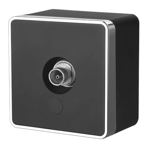 ТВ-розетка оконечная Gallant черный/хром W5083035 - фото