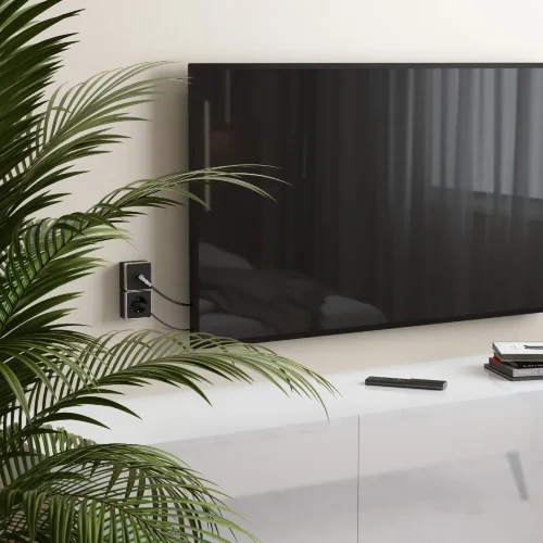 ТВ-розетка оконечная Gallant черный/хром W5083035 - фото 3