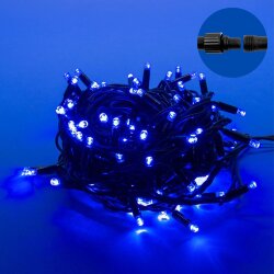 ULD-S1000-120-TBK BLUE IP67 Гирлянда светодиодная с эффектом мерцания, 10м, Соединяемая, 120 светодиодов, Синий свет, Провод черный.