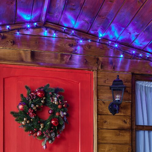 ULD-S1000-120-TBK BLUE IP67 Гирлянда светодиодная с эффектом мерцания, 10м, Соединяемая, 120 светодиодов, Синий свет, Провод черный. - фото 7