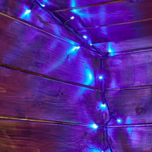 ULD-S1000-120-TBK BLUE IP67 Гирлянда светодиодная с эффектом мерцания, 10м, Соединяемая, 120 светодиодов, Синий свет, Провод черный. - фото 8