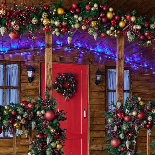 ULD-S1000-120-TBK BLUE IP67 Гирлянда светодиодная с эффектом мерцания, 10м, Соединяемая, 120 светодиодов, Синий свет, Провод черный. - фото 6