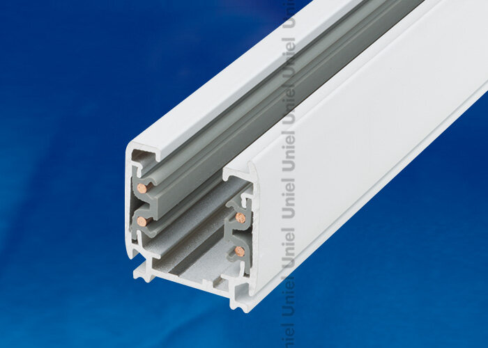 UBX-AS4 WHITE 200 POLYBAG Шинопровод осветительный, тип А. Трехфазный. Цвет — белый. Длина 2 м. Упаковка — полиэтиленовый пакет. - фото