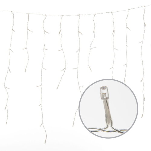 ULD-B25006-440-TTK WARMWHITE-WHITE IP44 Бахрома светодиодная с эффектом мерцания, 25м, Соединяемая, 440 светодиодов, Теплый белый и белый свет, Провод прозрачный - фото 5