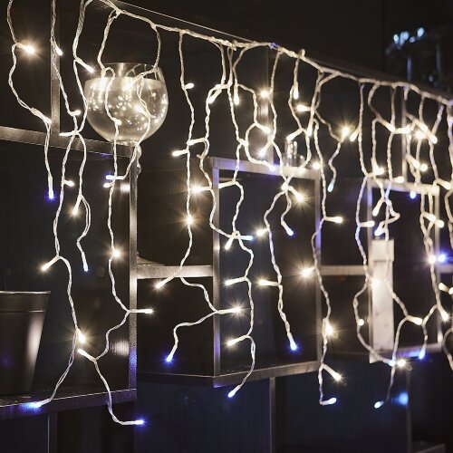 ULD-B25006-440-TTK WARMWHITE-WHITE IP44 Бахрома светодиодная с эффектом мерцания, 25м, Соединяемая, 440 светодиодов, Теплый белый и белый свет, Провод прозрачный - фото 13