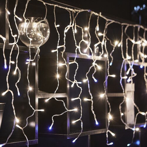 ULD-B25006-440-TTK WARMWHITE-WHITE IP44 Бахрома светодиодная с эффектом мерцания, 25м, Соединяемая, 440 светодиодов, Теплый белый и белый свет, Провод прозрачный - фото 14