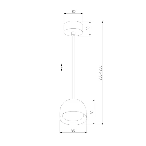 Подвесной светодиодный светильник Uno черный 50261 LED - фото 7