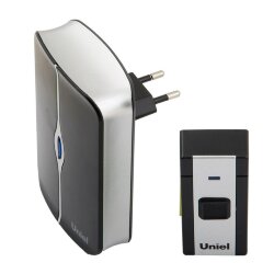 UDB-093W-R1T1-36S-BL-WH Звонок электронный, 220В, 36 мелодий, Блистер, Черный с белым