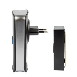 UDB-093W-R1T1-36S-BL-WH Звонок электронный, 220В, 36 мелодий, Блистер, Черный с белым